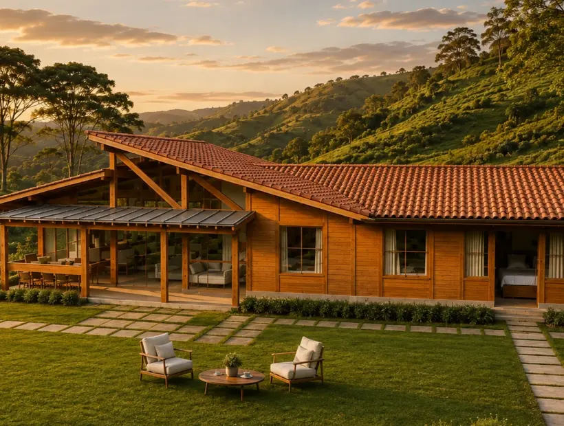 Casa de madeira com suíte principal: conforto no uso diário