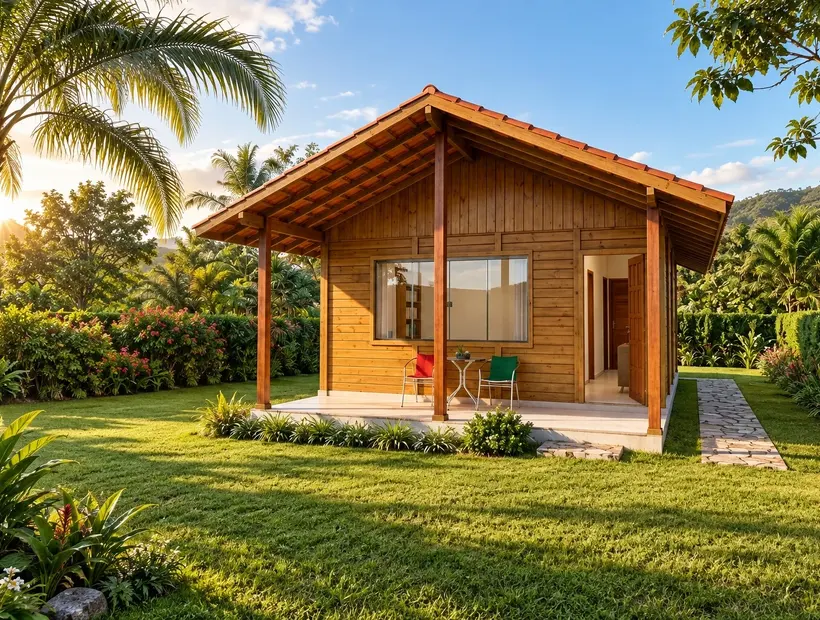 Casa de madeira para montanha: aconchego, vista e implantação