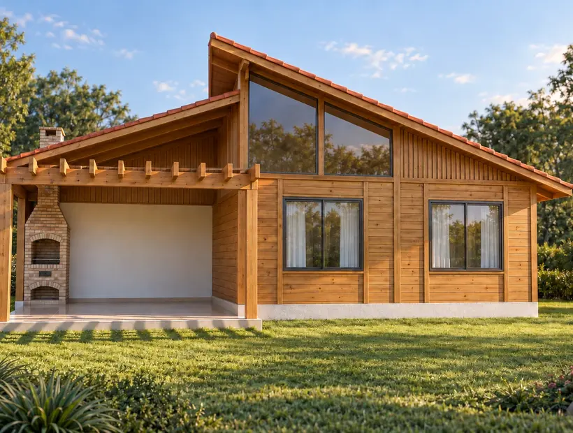 Parede de madeira, forro e acabamento: detalhes que mudam a casa